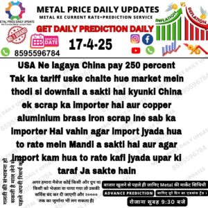 आयरन मेटल की कीमत का पूर्वानुमान और आज का बाजार रुझान