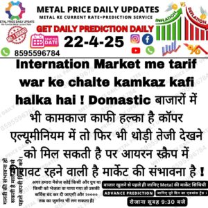 2025 के लिए मेटल मार्केट की ताज़ा भविष्यवाणी और कीमतों की दिशा