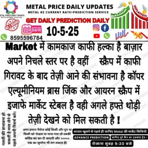 आज की धातु कीमत भविष्यवाणी - लोहा, स्टील और स्क्रैप रेट