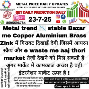 Aaj ke metal ke daam ka anuman – latest metal price prediction chart