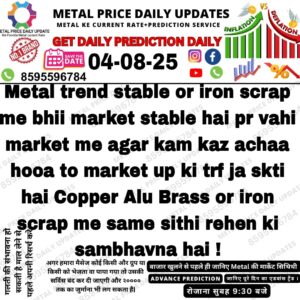 Today Metal Market Prediction in Hinglish - Latest Iron Scrap Rates and Trend