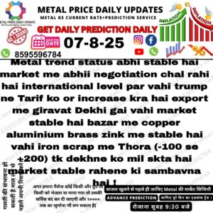 Aaj ka metal market prediction – iron scrap rate update aur trend analysis