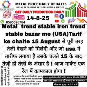 Aaj ka metal prediction – iron scrap ke rate aur market trend