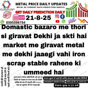 Metal Prediction 2025 Latest Iron Scrap Price Forecast