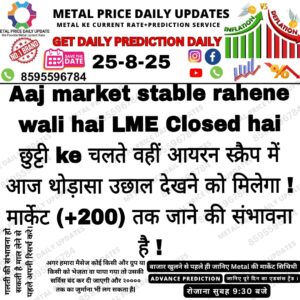 Metal prediction today – iron scrap aur metal market latest update in Hinglish