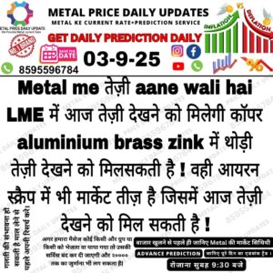 "Latest metal prediction aur iron scrap price update"