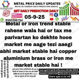 Metal prediction 2025 iron scrap aur metal price forecast in Hinglish