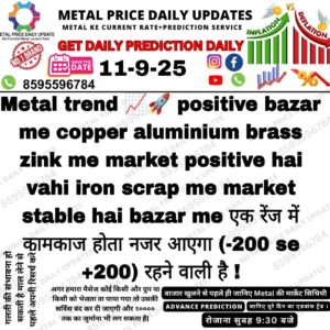 Aaj ka metal prediction update with latest iron scrap price aur market trend