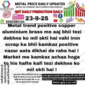 Metal prediction today – iron scrap price forecast and daily metal market update