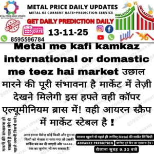Aaj ke metal rate aur market prediction details