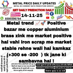 Today Metal Rate Prediction Update