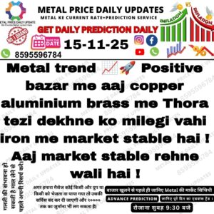 Today metal rate prediction detail in Hinglish