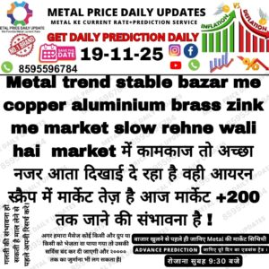 Today metal prediction update with latest metal rate trend