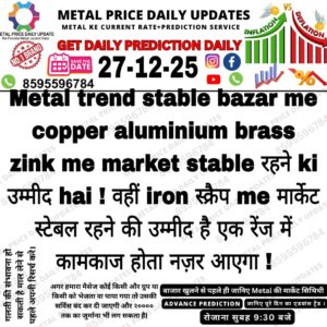 Aaj ka metal price prediction chart jo market trend aur support resistance levels dikhata hai