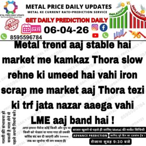 today metal scrap price prediction trend analysis india metal market update