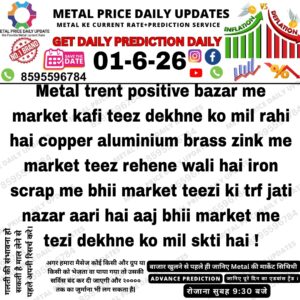 Alt Text: Busy metal scrap yard with copper, aluminum, brass, zinc, and iron scrap materials showing strong market demand and rising prices.