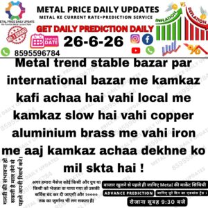 Alt Text: Metal market trend showing stable prices with active international trading, slower local market activity, and steady demand for copper, aluminum, brass, and iron.